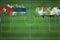 Cuba vs Egypt Soccer Match, national colors, national flags, soccer field, football game, Copy space