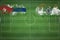 Cuba vs India Soccer Match, national colors, national flags, soccer field, football game, Copy space