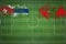 Cuba vs Morocco Soccer Match, national colors, national flags, soccer field, football game, Copy space