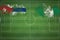 Cuba vs Nigeria Soccer Match, national colors, national flags, soccer field, football game, Copy space