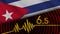 Cuba Wavy Fabric Flag, 6.5 Earthquake, Breaking News, Disaster Concept