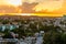 Cuban city sunset panorama, Santa Clara, Cuba