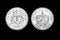 Cuban coins of three pesos with the face of Che