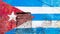 Cuban flag painted on an old wall in Havana