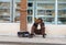 Cuban musician playing the trumpet in Old Havana. Entertainer, artist