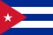 Cuban national flag in accurate colors, official flag of cuba in exact colors