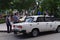 Cuban police by soviet made Lada police car
