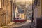 Cuban street with oldtimer in Trinidad