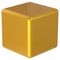 Cube box yellow golden simple minimalistic geometric shape