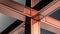 Cube Copper Metal Lump Shape Shape Elegant Modern 3D Rendering Abstract Background