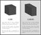 Cube and Cuboid Black Geometric Shapes with Text