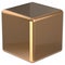 Cube geometric shape dice block basic box solid brick golden