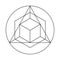 Cube graph. Scared Geometry Vector Design Elements. This religion, philosophy, and spirituality symbols.