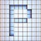 Cube grid Letter P 3D
