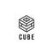 Cube line brick logo icon symbol simple