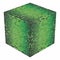 A cube made of green bricks