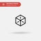 Cube Simple vector icon. Illustration symbol design template for web mobile UI element. Perfect color modern pictogram on editable