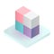 Cube solution icon, isometric style