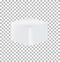 Cube transparent icon on white background.