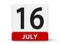Cubes calendar 16th July