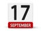 Cubes calendar 17th September