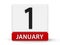 Cubes calendar 1st January