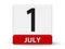 Cubes calendar 1st July