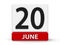 Cubes calendar 20th June