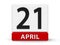 Cubes calendar 21st April