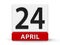 Cubes calendar 24th April