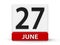 Cubes calendar 27th June