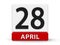Cubes calendar 28th April