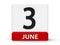 Cubes calendar 3rd June
