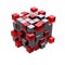 Cubes construction isolated 3d model