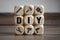 Cubes and dice with do it yourself DIY