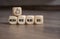 Cubes dice with media, web, blog, seo