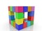 Cubes frame design in various colors