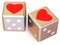 Cubes with Hearts. Love. 3d