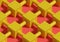 Cubes interconnected by pipes seamless pattern. Isometric background. 3d illustration