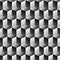 Cubes rows optical illusion