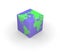 Cubic globe Earth cube square