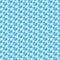 Cubic isometric shapes in blue halftone seamless pattern, simple diagonally arranged geometric forms for print on fabric or