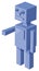 Cubical robot cartoon character