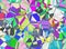 Cubism crystal multicolored painted backgrounds