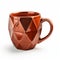 Cubist Copper Coffee Mug With Multifaceted Angles