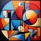 Cubist Delight: Geometry and Shapes in a Vibrant and Dynamic Composition
