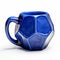 Cubist Faceted Ceramic Mug With Translucent Geometries