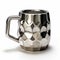 Cubist Faceted Stainless Steel Mug - Unique 3d Printed Design