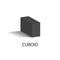 Cuboid Black Geometric Figure that Casts Shade