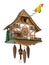 Cuckoo clock with yellow bird